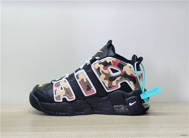Youth Running Weapon Air More Uptempo Black Shoes 004
